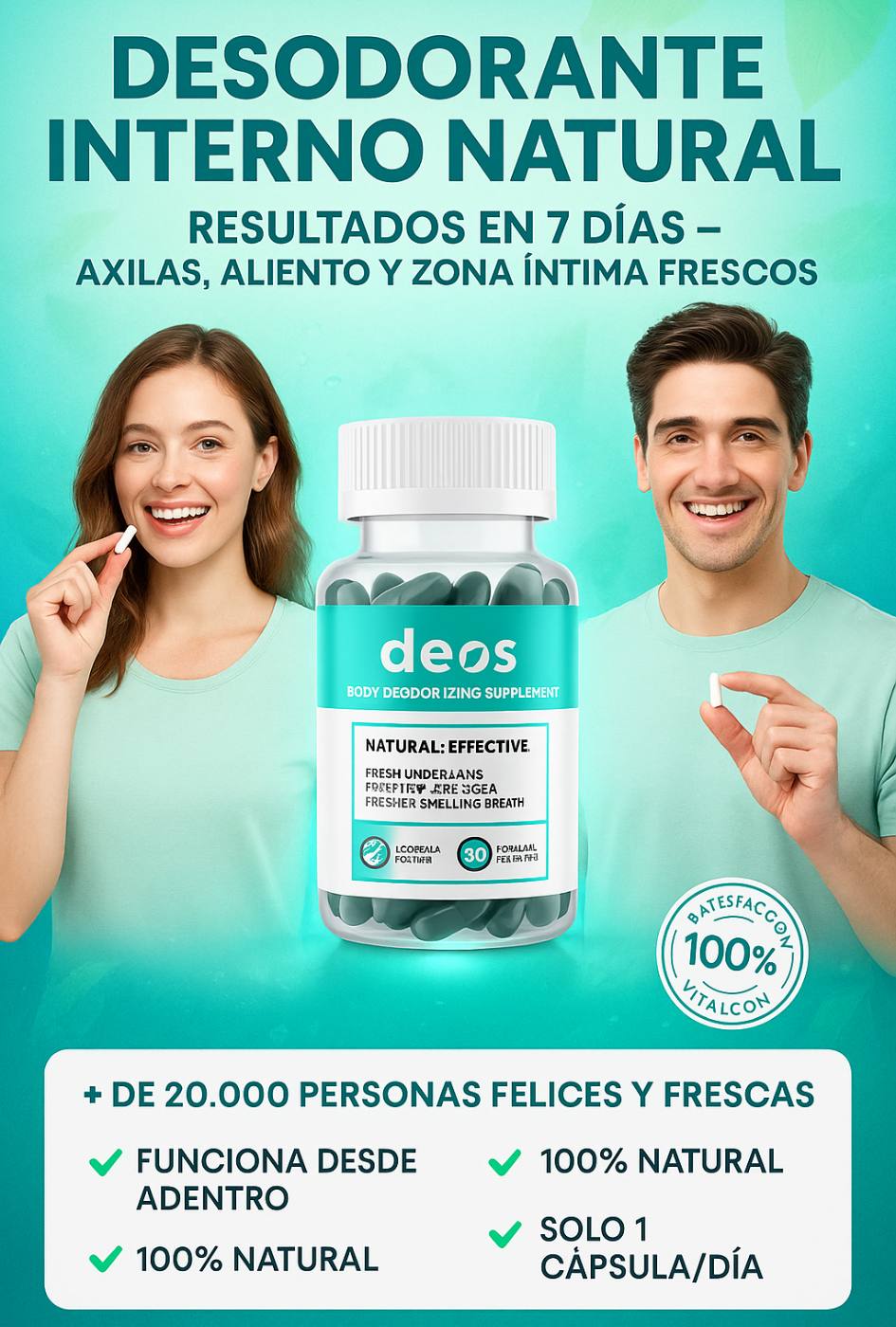 Deos 🍃 - Cápsulas que neutralizan el mal olor desde adentro.