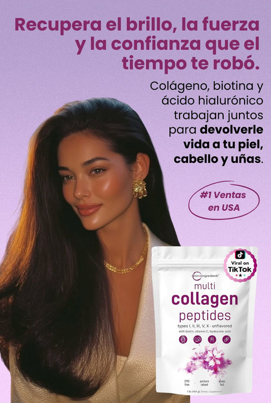 Micro Ingredients - Péptidos multicolágeno en polvo - Nutre desde adentro